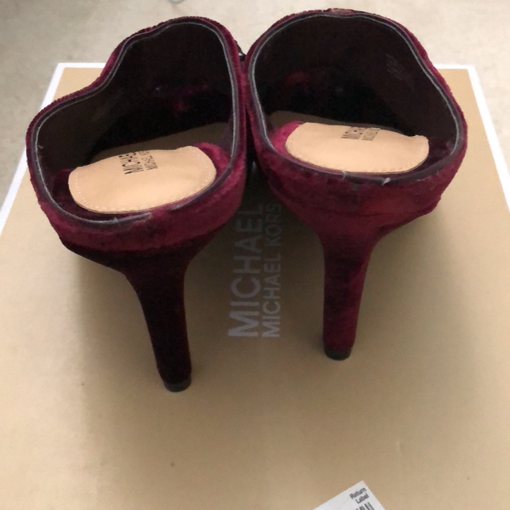 Michael Kors velvet jeweled heel slides - Picture 3 of 5